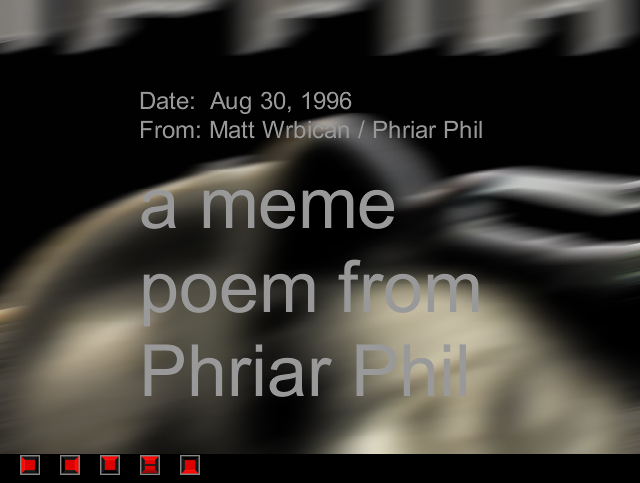 a meme poem from PHRIAR PHIL